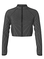 Two-Tone Rib Cropped Rashguard