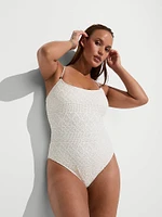 Archives Beach Lace Cheeky One-Piece Swimsuit