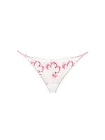 Peony Embroidery Brazilian Panty