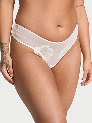 Peony Embroidery Bridal Brazilian Panty