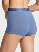 Logo Lace High-Waist Boyshort Panty