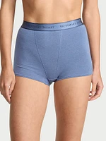 Logo Lace High-Waist Boyshort Panty