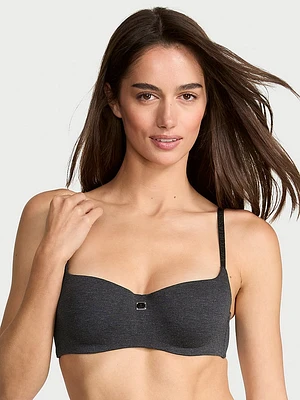 T-Shirt  Cotton Logo Hardware Lightly Lined Scoop Bra