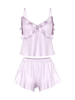 Silky Flutter Ruffled Cami & Shorts Set