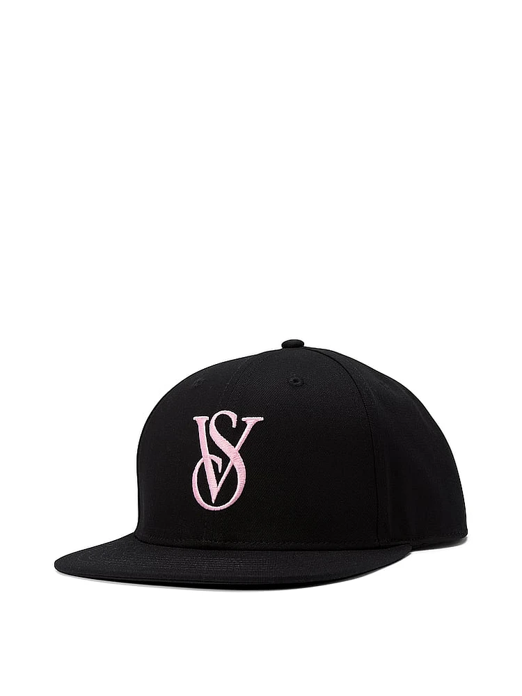 Logo Monogram Flat-Brim Baseball Hat
