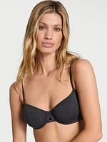 Cotton Logo Hardware Unlined Demi Bra