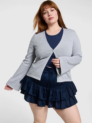 One-Button Knit Cardigan