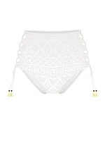 Archives Beach Lace High-Waist Full-Coverage Bikini Bottom