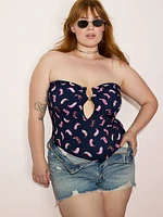All-American Horseshoe Strapless One- Piece Swimsuit
