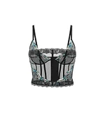 Siren Shimmer Embroidery Corset Top
