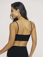 Lace-Trim Scoop Neck Bralette