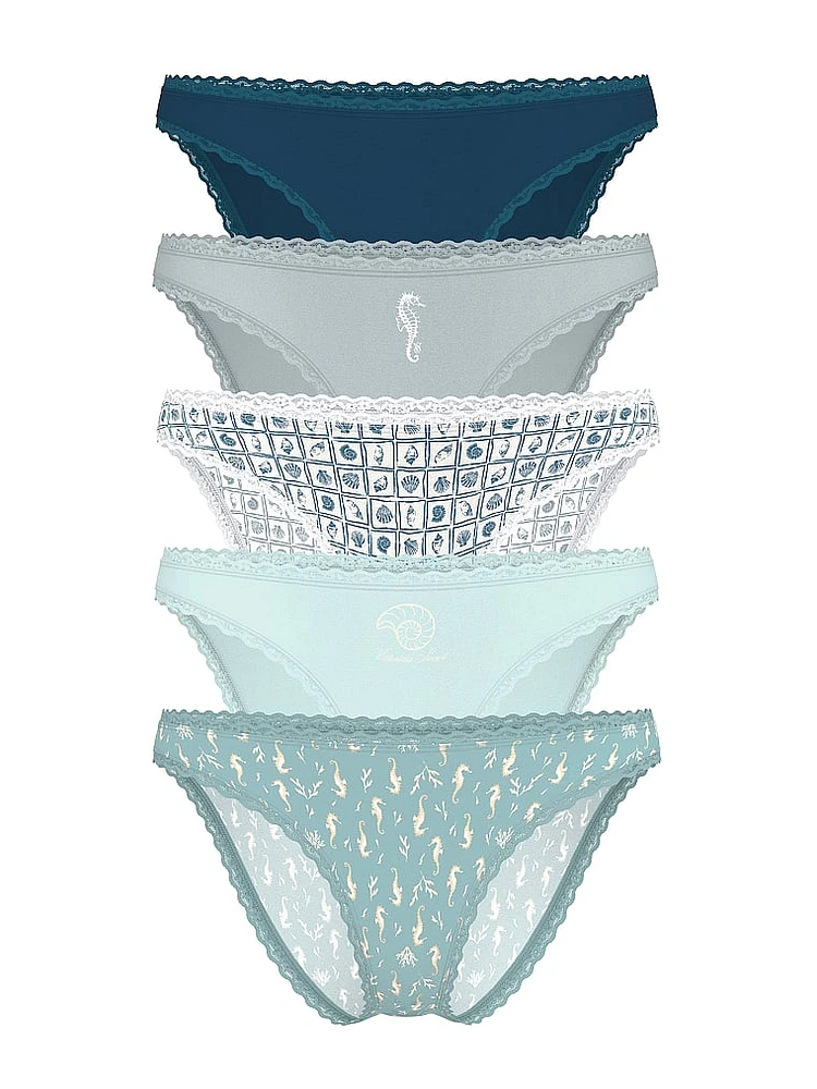 5-Pack Lace-Trim Bikini Panties