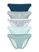 5-Pack Lace-Trim Bikini Panties