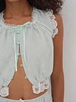 Mint Twist Jacquard Top