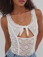 Sally Stretch Lace Teddy