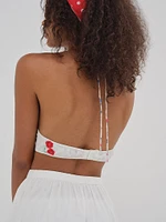 Forget Me Not Embroidery Bra Top