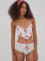 Forget Me Not Embroidery Bloomer Panty