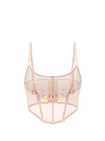 Bloom Embroidery Corset Top