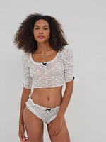Sally Stretch Lace Thong Panty