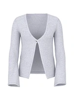 One-Button Knit Cardigan