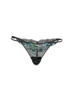Siren Shimmer Embroidery High-Leg V-String Panty