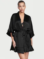 Satin Flounce Robe