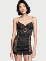 Lace Panel Garter Slip