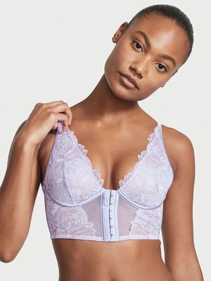 Unlined Floral Embroidery Bra Top