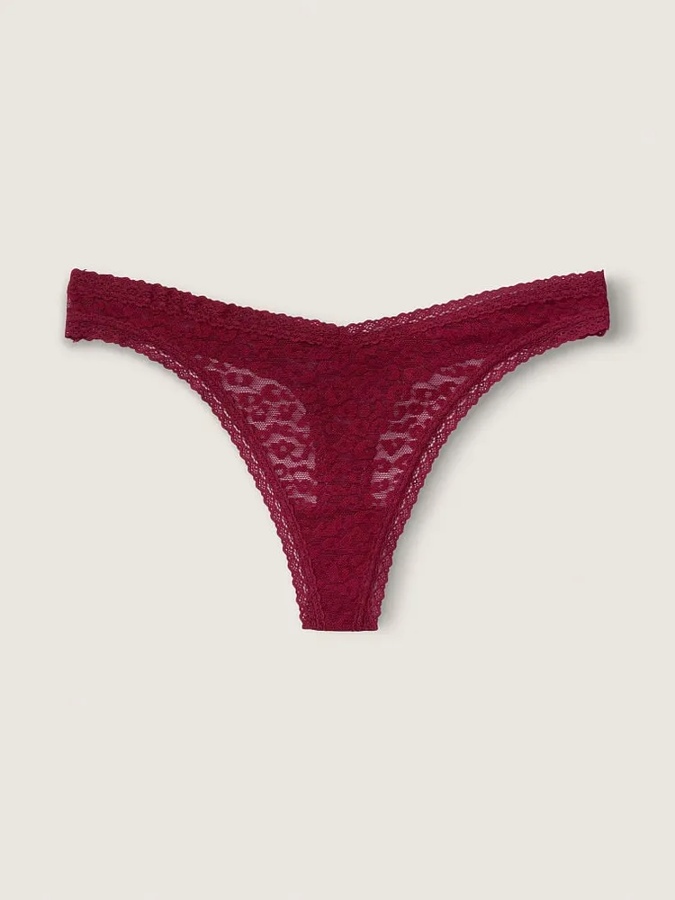 Pink Wear Everywhere Lace Thong Panty