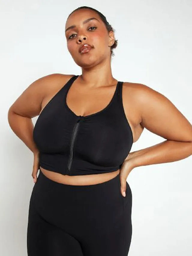 Plus Size - Low-Impact Wireless Rib Trim Active Sports Bra - Torrid