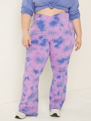 Cotton High-Waist V Crossover Leggings in Full Length