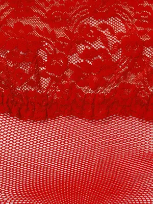 Lace Top Fishnet Thigh Highs
