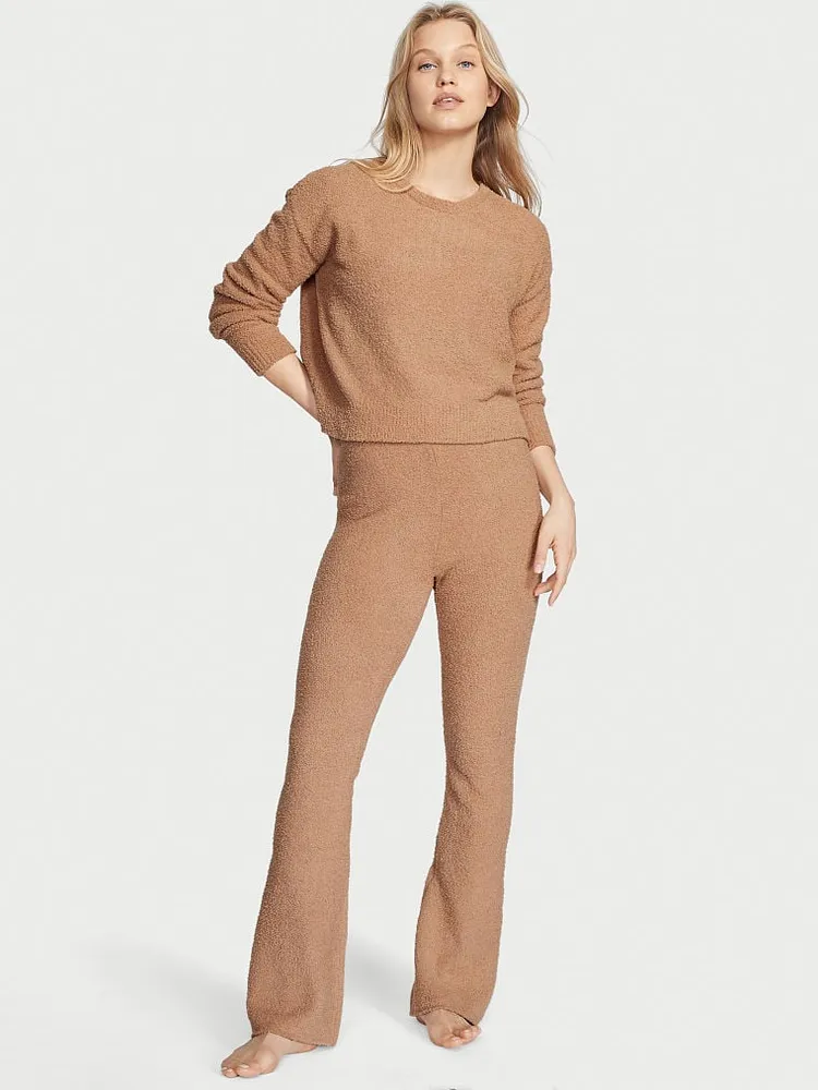 Cozy Knit Crewneck Flare Pant Set