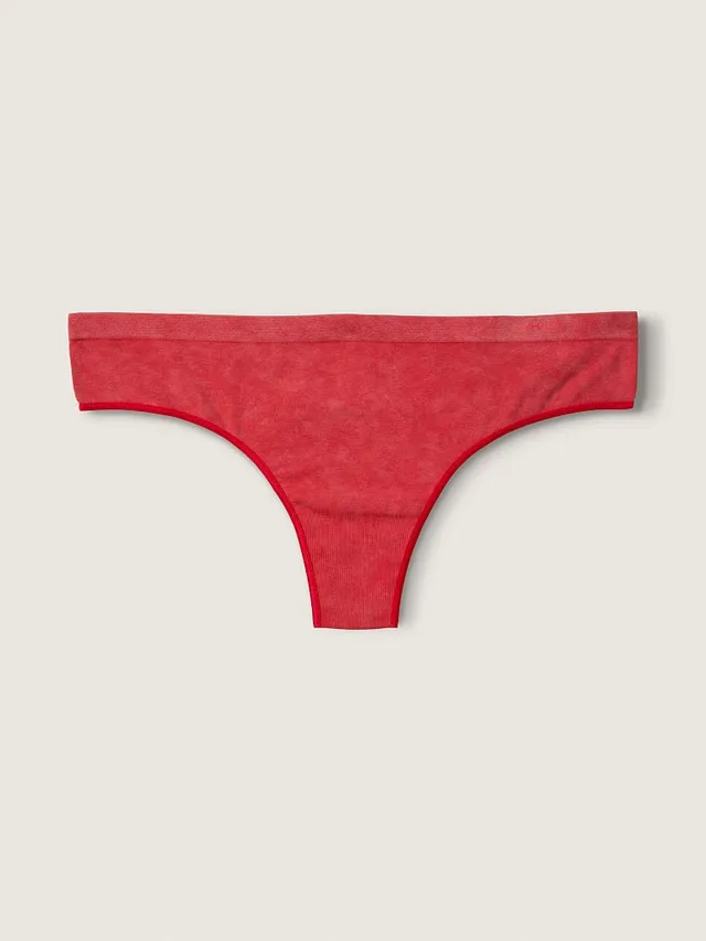 Aerie string thong in berry animal print