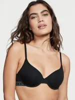 Pointelle Logo Lightly Lined Demi Bra