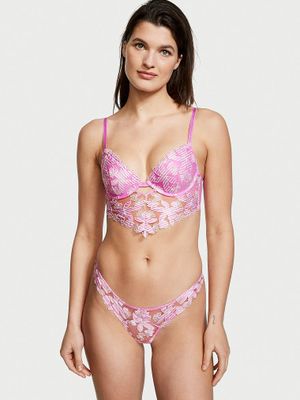 Lightly-Lined Floral Embroidered Bra Top