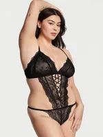 Dream Angels Unlined Lace Triangle Crotchless Teddy