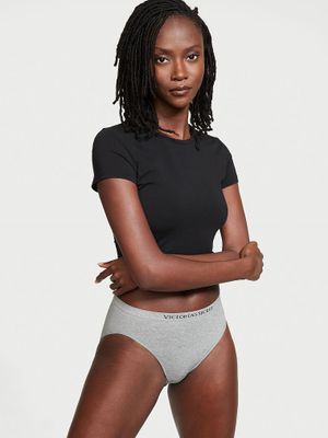 Seamless Lace-Trim High-Leg Brief Panty