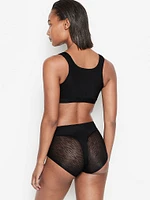 Moderate Compression Tummy Control Sheer Lace Shaper Panty