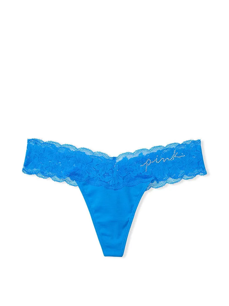 Everyday Lace Trim Thong Panty