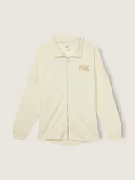 Fleece Oversized Zip-Up Sweatshirt