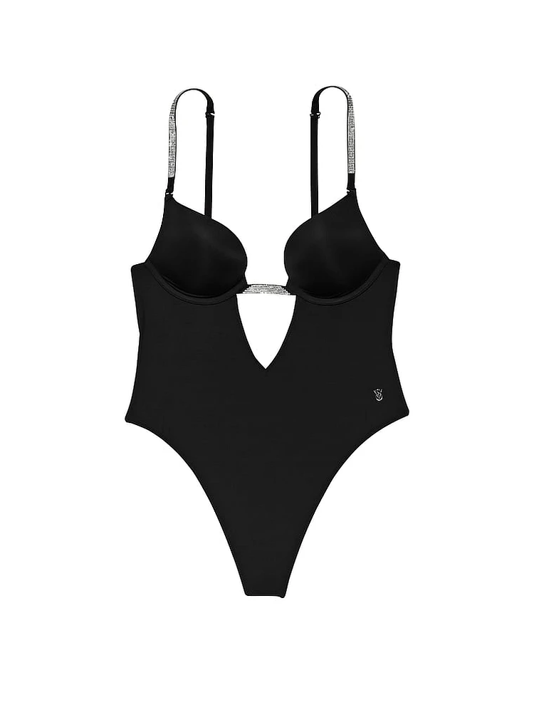 Open Plunge Convertible Shine Bodysuit