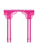 Shine Strap Lace Garter Belt