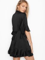 Flounce Satin Robe