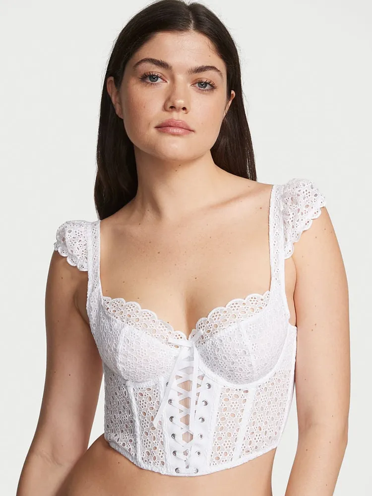 Vs Eyelet Lace Unlined Corset Top