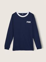 Cotton Long Sleeve Campus Ringer T-Shirt