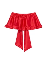 Satin Ruffle Skirt