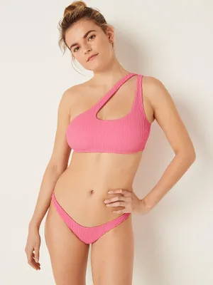 Crinkle One-Shoulder Bikini Top