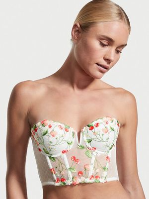 Strawberry Embroidery Corset Top