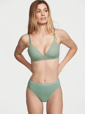Stretch Cotton High Leg Brief Panty